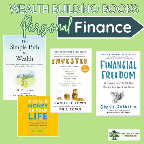Graphic with images of Personal Finance Books