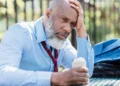 Man sits with his head in his hand. Worry is just one of the ways debt affects your life.